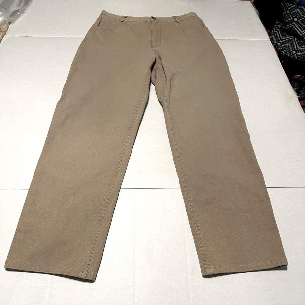 Doncaster Signature Women SZ 8 Khaki Pants Five Pockets Stretch Vintage‎ Classic